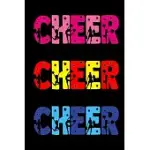 CHEER. CHEER. CHEER: NOTEBOOK FOR CHEERLEADERS, CHEERLEADING COACHES, GYMNASTICS GIFTS FOR GIRLS, UNIQUE CHEERLEADER GIFT, CHEERING JOURNAL