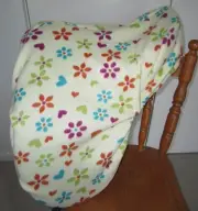 Horse Saddle cover Lemon Flowers Hearts & FREE EMBROIDERY Aussie Made Protection