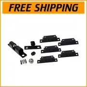 Matte Black Solid Brass Double Ball Catch Set - 69mm, 6 Pieces for Easy Mounting