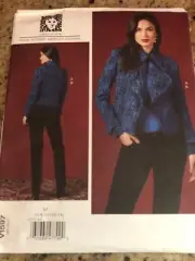 VOGUE AMERICAN DESIGNER #V1597-ANNE KLEIN LADIES JACKET-PANTS PATTERN 6-14 FF