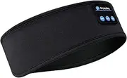WERPOWER Sleep Headphones Wireless Bluetooth Headband, Upgrade Soft Sleeping Music Sport Headbands, Long Time Play, Black (1 Count, Adults Unisex)