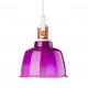 18PARK-格雷吊燈-10色-鍍紫玻璃燈罩(黑燈體)-含燈泡組合(4W*1) (10折)