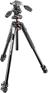 Manfrotto 190 MK190XPRO3-3W Fast Aluminum 3-Section Tripod with Head, Black
