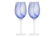 2pc Tempa Skylar Ocean Red White Wine Drinking Glass Drinkware Barware Set