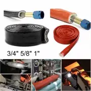 1/2" 5/8'' 3/4" 1" Heat Shielded Fire Thermo Armor Fire Sleeve Silicone Coated