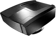 Etomvoop 24V 200W Car Electric Heater, Auto Windshield Defroster Demister, 360 ° Rotated 3-in-1 Rapid Heating&Cooling Fan for Car Trailer, RV, Truck, Van (Black-24V 200W)