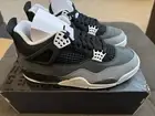 Air Jordan 4 Retro OG FEAR BLK/WHITE/COOL Grey/ Pure Platinum Size 10 Mens Shoes