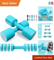 Premium Adjustable Hand Weights Set - Compact 2 to 5 lb Dumbbells for All Levels