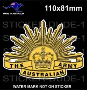 AUSTRALIAN ARMY RISING SUN STICKER ANZAC STICKERS