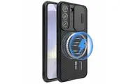 For Samsung Galaxy S25/S24 Case [Support Magsafe Charger], CamShield Series Slim Stylish Protective Case with Slide Camera Cover (Black)
