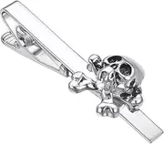 RunootPR Novelty Tie Clips for Men Unique Music Rose Glasses Pen Paper-Clip Skinny Tie Bar Personalized Jewelry Gift