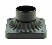 TRANS GLOBE Lighting 100 BK Outdoor Canby 5.5" Post Base Mount, Black, 3"