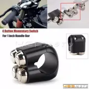 1" Bar Handlebar Control Switch Push Button Momentary Switch For Harley Chopper