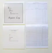 7 LARGE PROFESSIONAL DESK CHECKBOOK TRANSACTION REGISTERS TAX RECORD LOG BOOKS