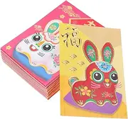 COHEALI 60 Packets 2023 Luck Money Bag Chinese Style Envelopes Red Packet Lunar Year Rabbit Year