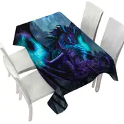 Cool Fantasy Purple Dragon of Fate Tablecloth