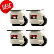 4Pcs Leveling Swivel Caster Wheels Heavy Duty for Machine Workbench