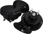 SEWOART 1 Pair Motorcycle Horn Metal Horn Motorcycle Loud Speaker Loud Speaker Plastic Black