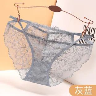 日系三角褲女 低腰性感 蕾絲裸感鏤空 少女舒適迷人薄款細帶內褲