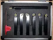 7pc Indexable Carbide Lathe Tools 10mm set (Includes a Boring Bar) TiN coated
