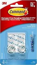 Command Crystal Hook, Clear, Medium, 2-Hook (17095CLR-ES)
