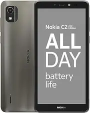[Nokia] C2 2nd Edition 5.7” Smartphone with All-Day Battery Life, 5MP & 2MP Cameras, Android 11 (Go Edition), MicroSD Card Slot Supports up to 256GB, 2 Years Quarterly Security Updates, Dual SIM - Grey