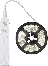 XUNATA 5V Battery Powered LED Strip Lights Kit, IP65 Waterproof Wireless PIR Motion Sensor Wardrobe Closet Lamp with Self-Adhesive Tape (3m, White)