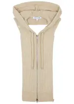 Veronica Beard Bunny Hooded Cable-knit Dickey - Cream - One Size ONE SIZE