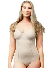 [Naturana] Moulded Underwire Cup Shaping Bodysuit in Beige