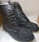 Rainbows and Fairies Starry Night Wonder Boots Black Glitter Size AU 11