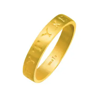 【Just Gold 鎮金店】深刻純金系列 黃金戒指 男女對戒(男戒)