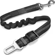 Catzon Seat Belt for Dogs with Elastic Bungee Buffer Car Travel Accessories Black