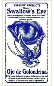 SWALLOW'S EYE CURIO - OJO DE GOLONDRINA FOR MAGICK AND RITUALS