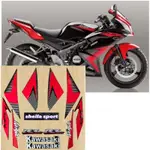 MERAH HITAM 條紋貼紙清單 LES KAWASAKI NINJA RR 紅黑 2014 質量好