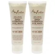 100% Virgin Coconut Oil Daily Hydration Milk Mask - Pack of 2 by Shea Moisture for Unisex - 4 oz Mask