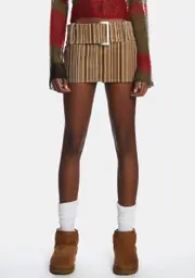 [Jaded London] Bowery Stripe Cord Mini Skirt
