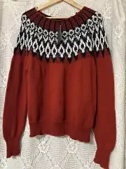 Melrose And Market Red Pull Over Sweater Size M Warm Layer Comfort Casual NWT