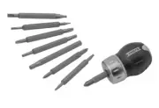 Proto 17pc Stubby Ratcheting Screwdriver Set w/ Case J9325 NEW