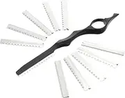 FOYTOKI 1Set Manual Haircut Razor Professional Hairdressing Trimmer with Replacement Blades for Easy Styling and Thinning Lightweight Design for Home Salon Use
