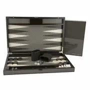 Dal Rossi Carbon Fibre 15 inch Backgammon Set