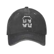 Cat Meowtallica Baseball Cap Washed Rock Music Running Golf Caps Truck cap