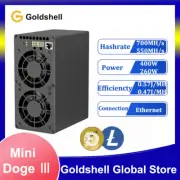 Goldshell Mini Doge 3 Ⅲ Miner LTC Doge Coin Dual Modes 700M or 550M without PSU