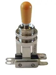 Switchcraft Short 3-Way USA Toggle Switch for Les Paul - Nickel with Amber Tip