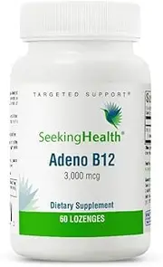 Seeking Health | Adeno B12 Supplement | 3,000 mcg Adenosylcobalamin | 60 Vitamin B12 Lozenges | Free of Common Allergens and Magnesium Stearate