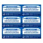 Dr. Bronner's - Pure-Castile Bar Soap Peppermint, 5 ounce, 6-Pack - Made with &