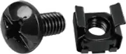 Rack Mount Screws 25 Pack M6 Cage Nuts and Screws,Made to Use with Network Racks