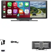 10.26" inch Dash Cam 4K Car Mirror Video Recording Carplay Android Auto Navigation DVR Rearview Camera(Single Len)