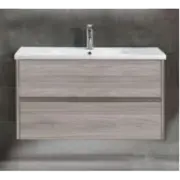 ROMA 600MM LED WALL HUNG Vanity with 2 drawers Finger Pull Soft Close System