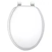 Ginsey Elongated Closed Front Soft Toilet Seat Padded Vinyl Standard White best