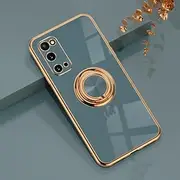 Plating Silicone Magnetic Case for Samsung Galaxy S21 S20 S22 Ultra FE Plus A52 A52S A53 5G Note 20 10 S 22 21 Ring Holder Cover,Gray,for Samsung Note 20